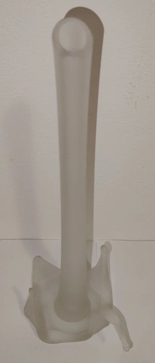 Vaso Vetro Satinato Base Cigno
