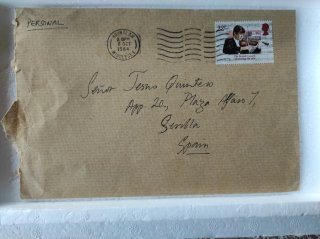 Postal 1984 Reina Madre Reina Isabel y Lady Di