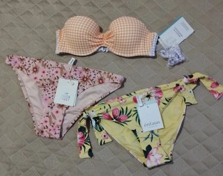 Bikini Talla 36 (S) Estampado Floral y Vichy