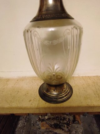Antica bottiglia per liquori in argento