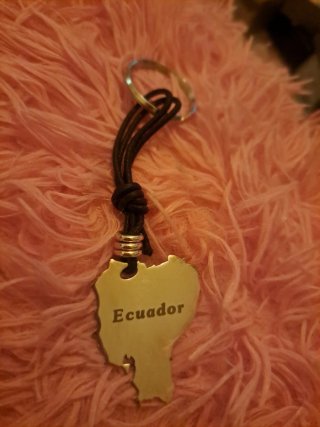 Llavero Mapa Ecuador Plata 925