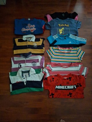 Lote 4 Pantalones Cortos Niño 8-9 Años 10 camiseta