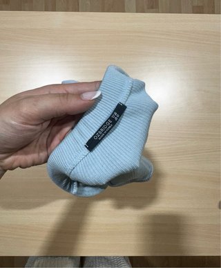 Top Coreano Azul con Relleno Talla Única