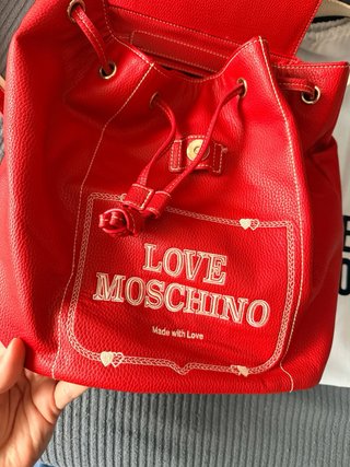 Mochila Love Moschino Roja impecable