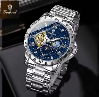 Orologio Automatico Binbond Uomo Quadrante Blu