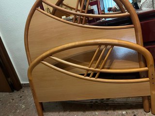 Cama individual de madera 90cm