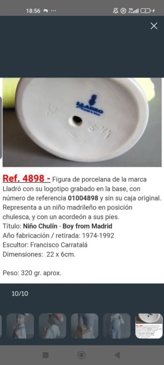 Figura Lladro Chulapo Madrileño Chulin