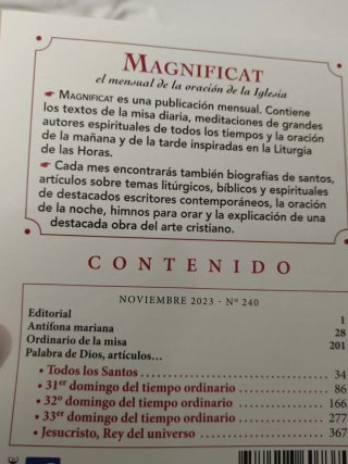 3 "Magníficat", adultos 7 revistas Gesto. Niños .