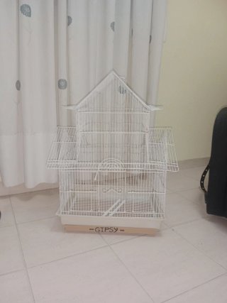 Jaula para pájaros blanca