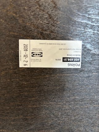 Reposapiés Ikea Negro/Marrón