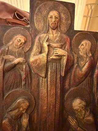 Antigua Talla Religiosa La Santa Cena