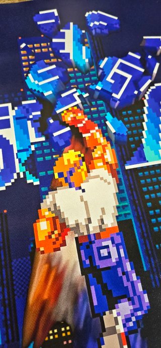 Streets of Rage Axel destroy SEGA logo 70x50 PVC