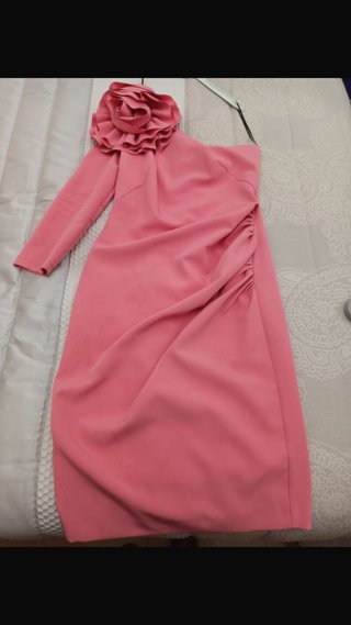 Vestido rosa evento talla 40