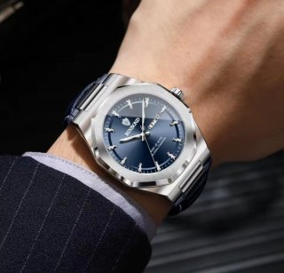 Reloj BINBOND Hombre Azul y Plateado