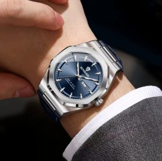 Reloj BINBOND Hombre Azul y Plateado