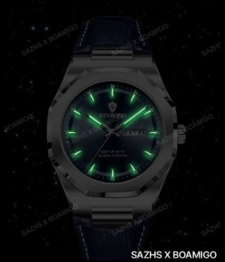 Reloj BINBOND Hombre Azul y Plateado