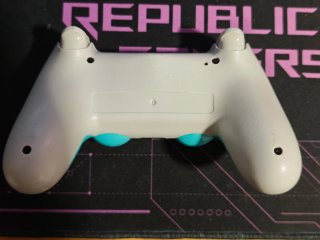 Mando PS4 azul y blanco personalizado