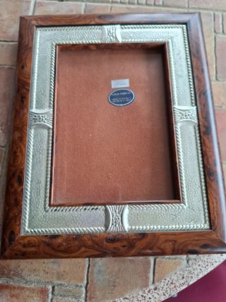 Marco de fotos Lucena madera y plata
