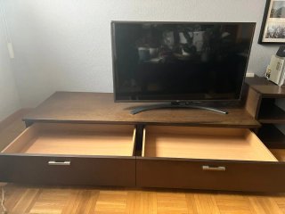 Mueble TV Madera Maciza - Gran Capacidad