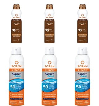 ECRAN SUNNIQUE Broncea+ y Sport Aqua Spray
