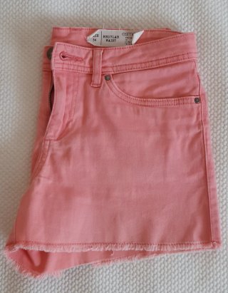 Shorts vaqueros coral - Talla 34/XS