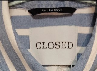 Camisa Closed Rayas Azules y Blancas Talla M