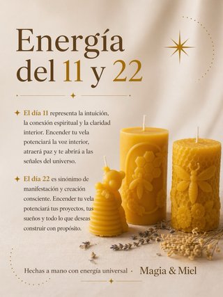 Vela de Miel con Diseño de Abeja