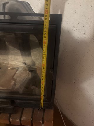 Chimenea hierro fundido con puerta acristalada
