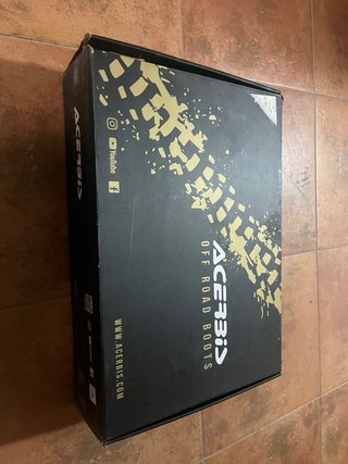 Botas Motocross Acerbis Blancas y Grises