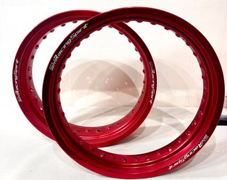 Aros Supermotard Rojos 17x3.5 y 4.25