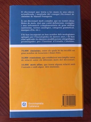 Diccionari de sinònims Franquesa
