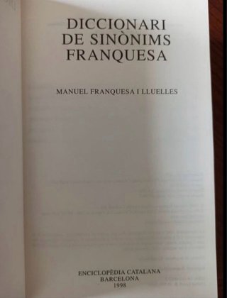 Diccionari de sinònims Franquesa
