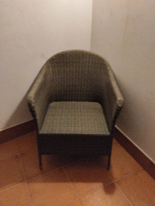 Sofá y butaca de terraza ratán