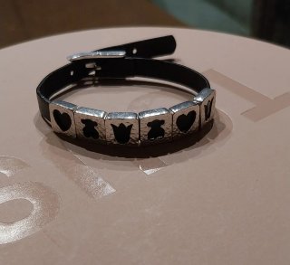 Pulsera Tous Cuero y Plata Corazones Osos Flores