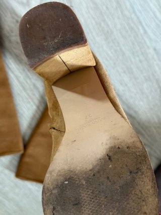 Botas de ante tacón ancho