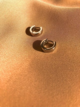 Pendientes Aro Acero Plateado