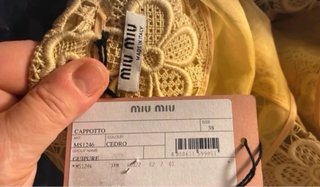 Soprabito Miu Miu originale. Nuovo