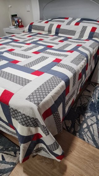 Colcha Pieza Única Patchwork 220x240 cm.