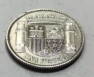 Moneda plata 1 Peseta 1933*34 República Esp. MBC