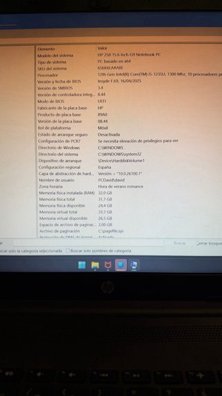Ordenador Portátil HP 250 G9 15,6”