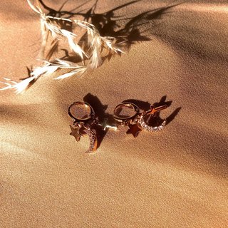 Pendientes Goldfield Luna y Estrella