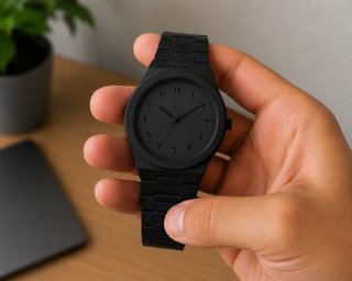 Reloj Negro Diseño Elegante Moderno
