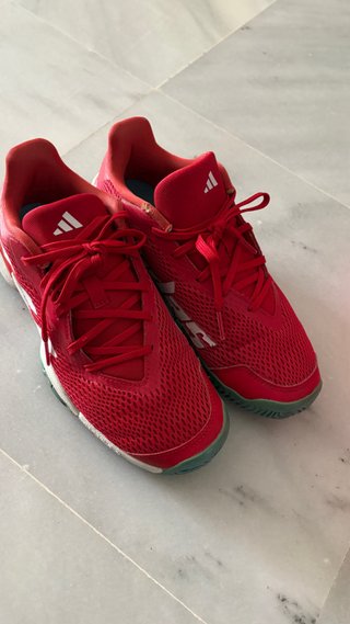 Zapatillas Adidas Tenis Rojas y Blancas