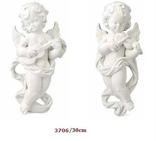 Figuras de escayola de ángeles