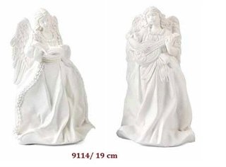 Figuras de escayola de ángeles