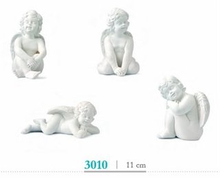 Figuras de escayola de ángeles