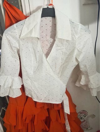 Falda flamenca naranja T.36 + 2 blusas