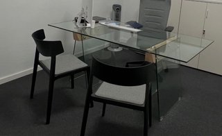 Mesa de oficina cristal grueso