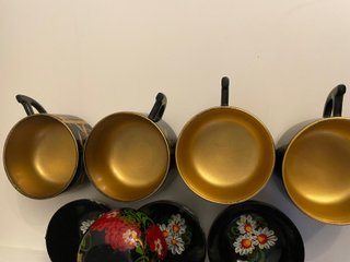 Juego Ruso Khokhloma Pintado a Mano