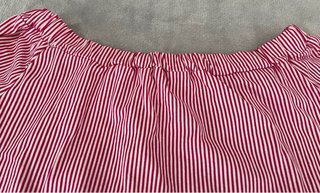 Conjunto rayas rojo y blanco